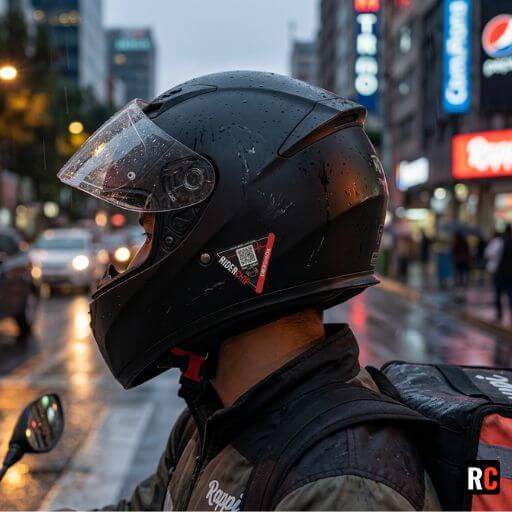 Casco de motociclista